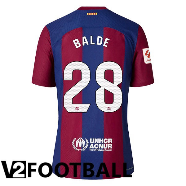 FC Barcelona (BALDE 28) Football Shirt Home Blue Red 2023/2024