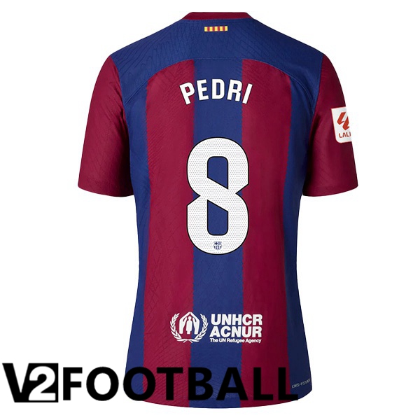 FC Barcelona (PEDRI 8) Football Shirt Home Blue Red 2023/2024