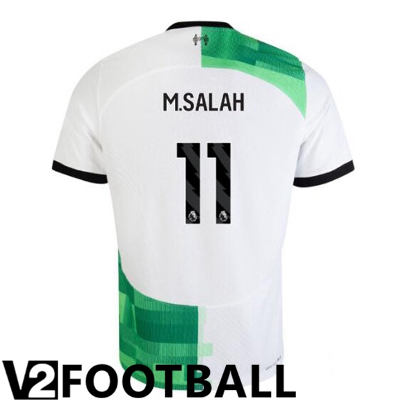 FC Liverpool (M.SALAH 11) Football Shirt Away White Green 2023/2024