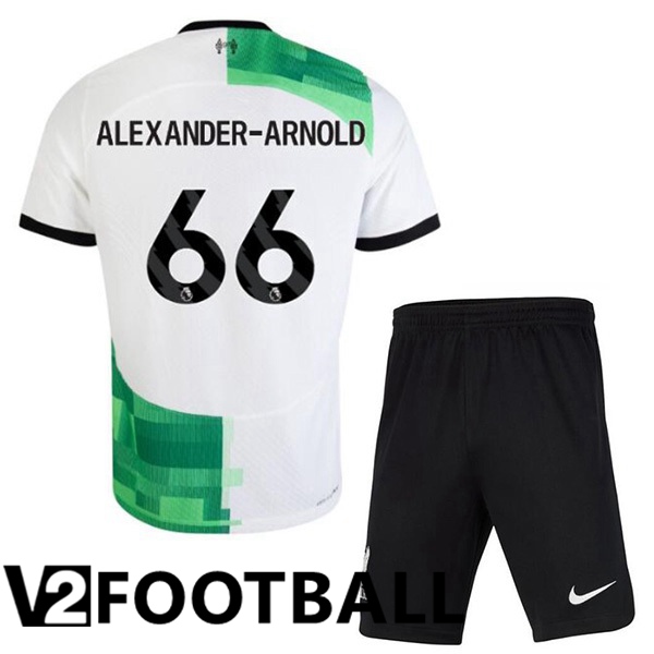FC Liverpool (ALEXANDER-ARNOLD 66) Kids Football Shirt Away White Green 2023/2024
