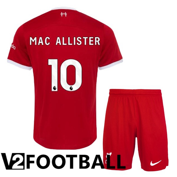 FC Liverpool (MAC ALLISTER 10) Kids Football Shirt Home Red 2023/2024