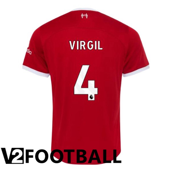 FC Liverpool (VIRGIL 4) Football Shirt Home Red 2023/2024