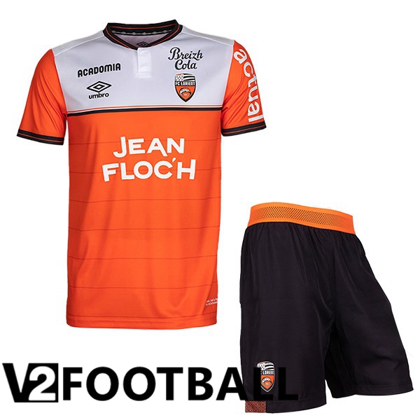 FC Lorient Kids Football Shirt Home Orange 2023/2024