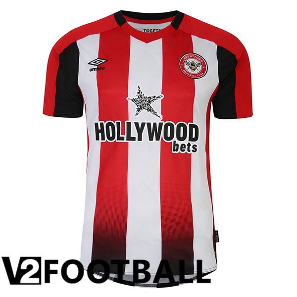 Brentford FC Football Shirt Home Red White 2023/2025