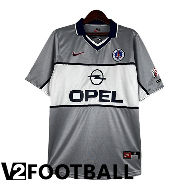 Paris PSG Retro Football Shirt Away Grey 1999-2000