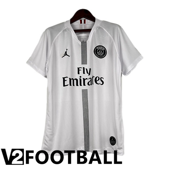 Paris PSG Retro Football Shirt Away White 2018-2019