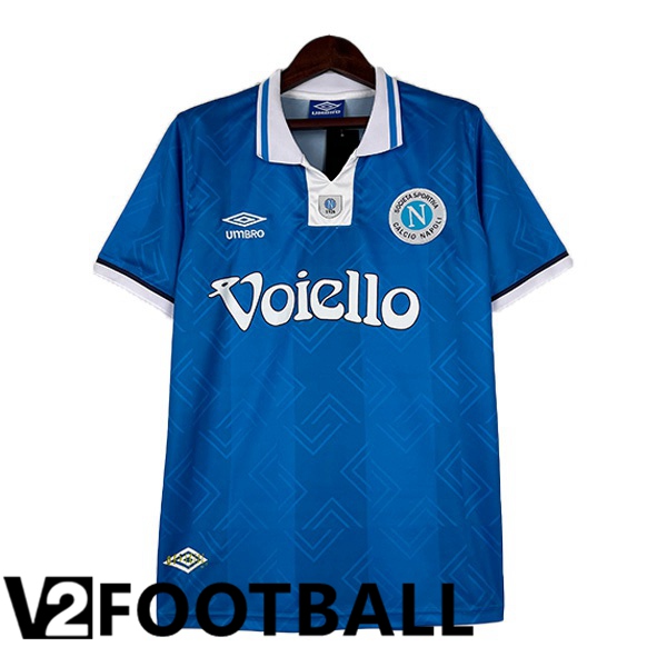 SSC Napoli Retro Football Shirt Home Blue 1993-1994