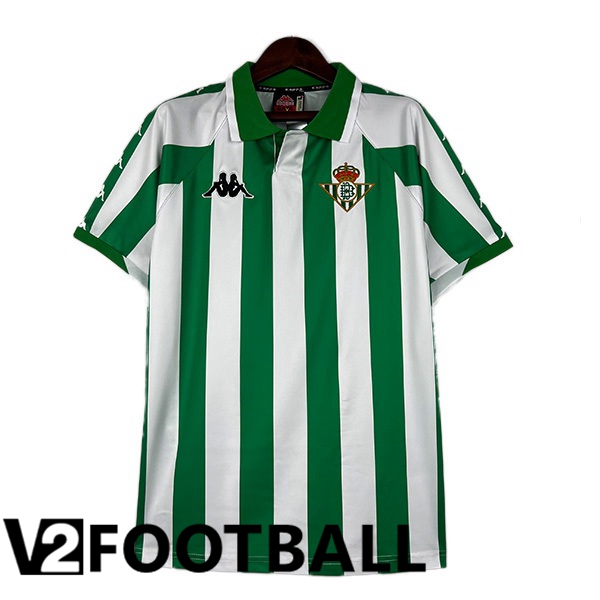 Real Betis Retro Football Shirt Home White Green 2000-2001
