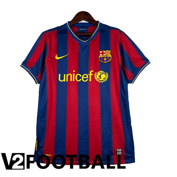FC Barcelona Retro Football Shirt Home Red Blue 2009-2010