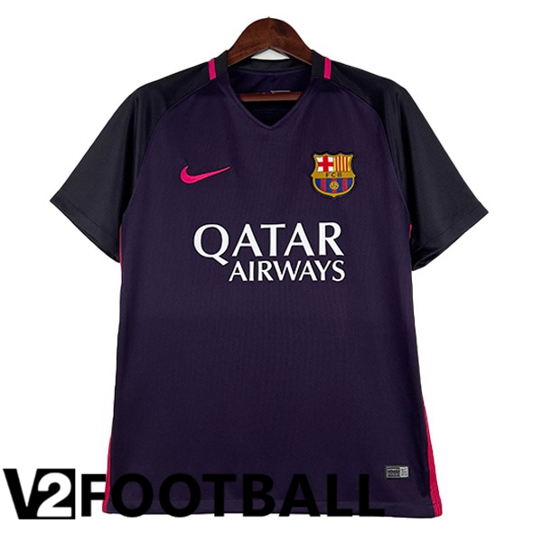 FC Barcelona Retro Football Shirt Away Purple 2016-2017