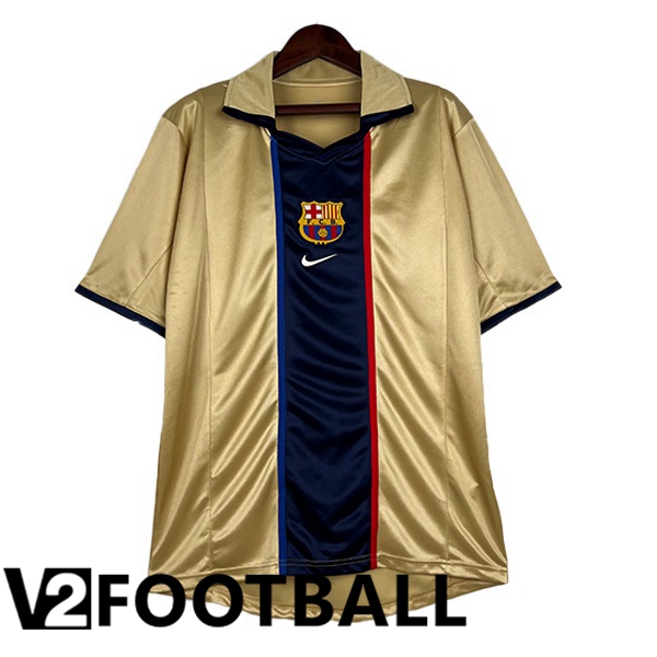 FC Barcelona Retro Football Shirt Away Yellow 2002-2003
