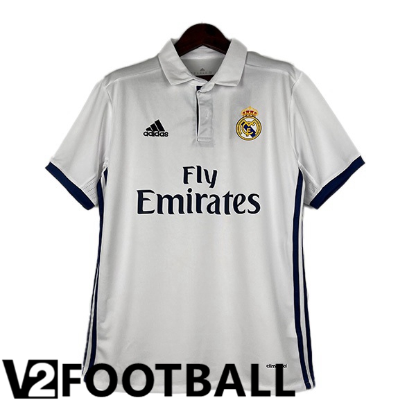 Real Madrid Retro Football Shirt Home White 2016-2017