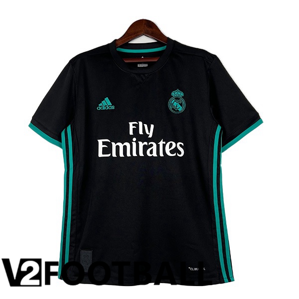 Real Madrid Retro Football Shirt Away Black 2017-2018