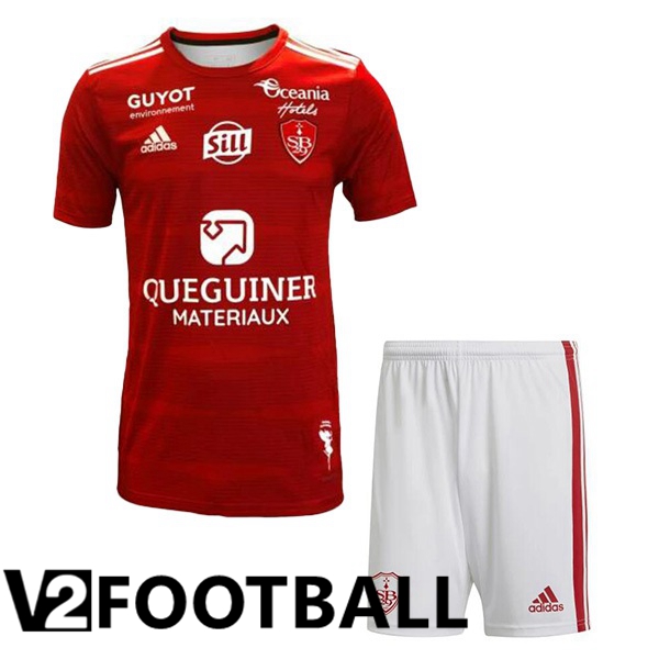 Stade Brestois Kids Home Soccer Shirt Red 2023/2024