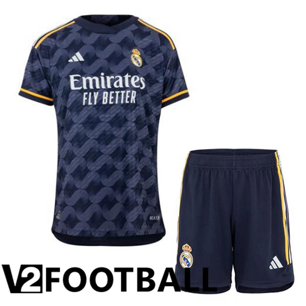 Real Madrid Kids Away Soccer Shirt Blue Royal 2023/2024