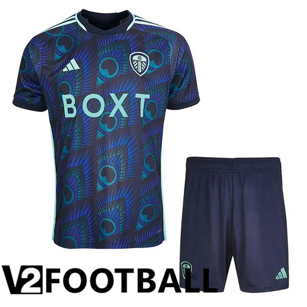 Leeds United Kids Away Soccer Shirt Blue 2023/2024