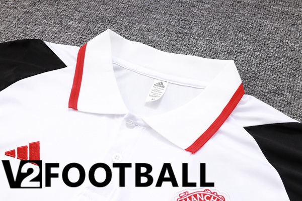 Manchester United Soccer Polo + Pants White 2023/2024