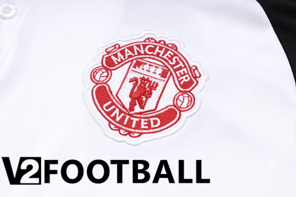 Manchester United Soccer Polo + Pants White 2023/2024