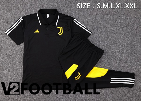 Juventus Soccer Polo + Pants Black 2023/2024