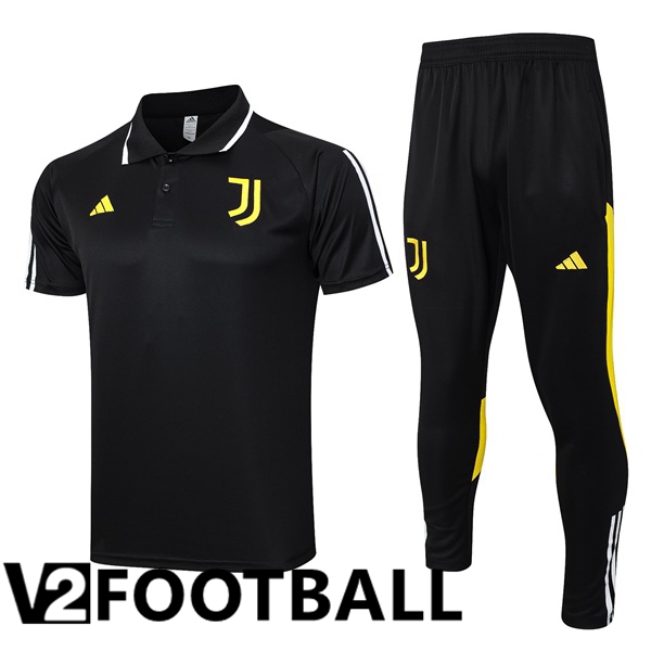 Juventus Soccer Polo + Pants Black 2023/2024