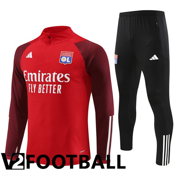 Lyon OL Training Tracksuit Suit Red 2023/2024