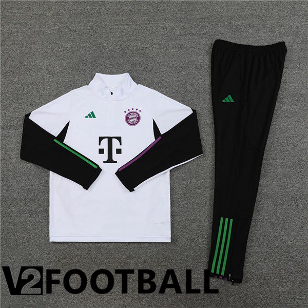 Bayern Munich Training Tracksuit Suit White 2023/2024