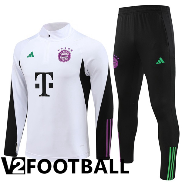 Bayern Munich Training Tracksuit Suit White 2023/2024