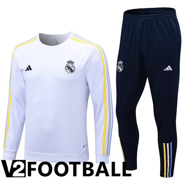 Real Madrid Training Tracksuit Suit White 2023/2024