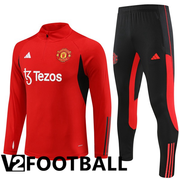 Manchester United Training Tracksuit Suit Red 2023/2024