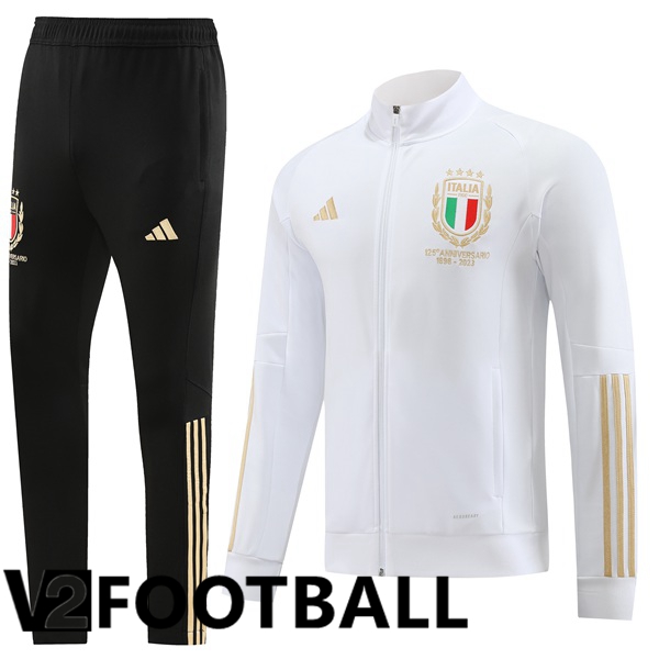 Italy Training Tracksuit Suit - Jacket White 2023/2024