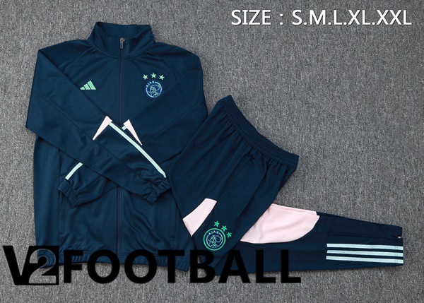 AFC Ajax Training Tracksuit Suit - Jacket Blue Royal 2023/2024