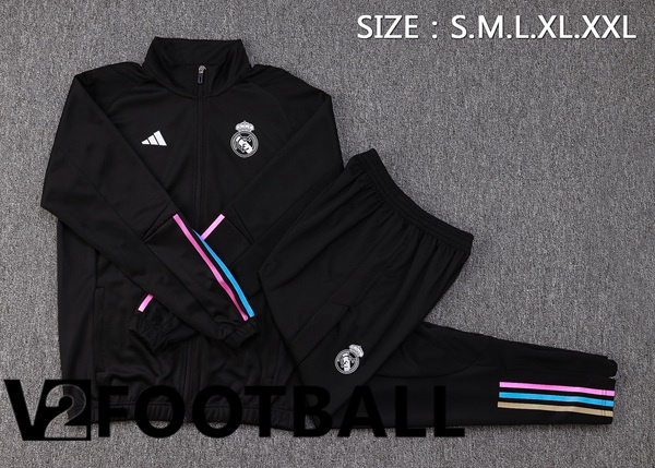 Real Madrid Training Tracksuit Suit - Jacket Black 2023/2024