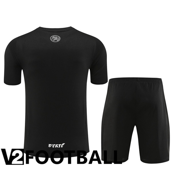 Algerie Training T Shirt + Shorts Black 2023/2024