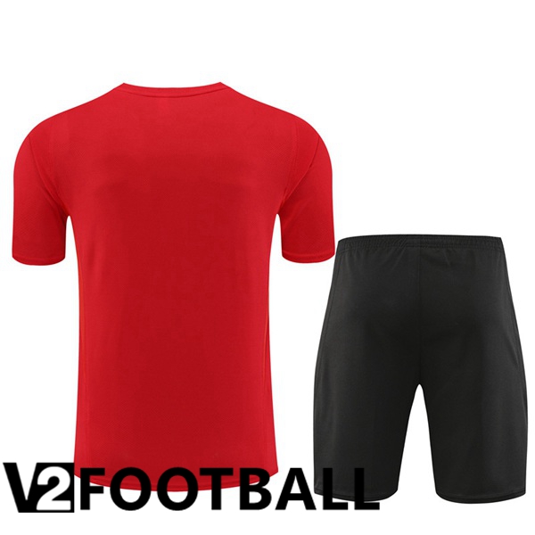 Arsenal Training T Shirt + Shorts Red 2023/2024