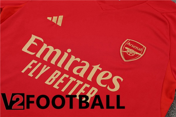 Arsenal Training T Shirt + Shorts Red 2023/2024