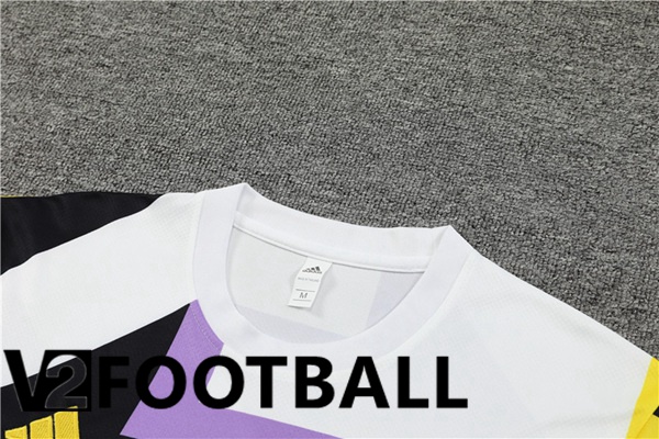 Real Madrid Training T Shirt + Shorts White Black 2023/2024