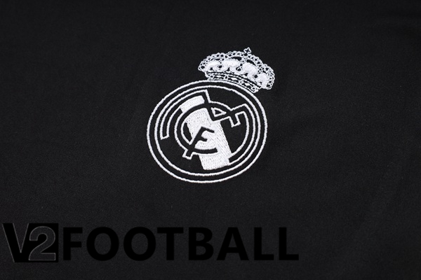 Real Madrid Training T Shirt + Shorts Black 2023/2024