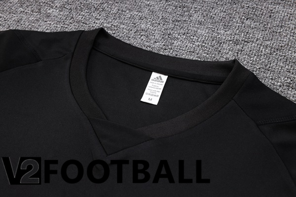 Real Madrid Training T Shirt + Shorts Black 2023/2024