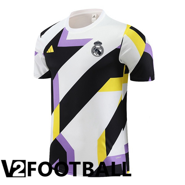 Real Madrid Training T Shirt White Black 2023/2024