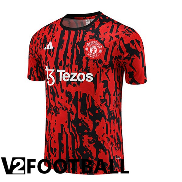 Manchester United Training T Shirt Black Red 2023/2024