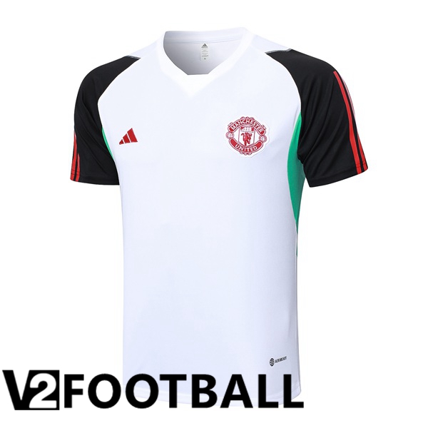Manchester United Training T Shirt White 2023/2024
