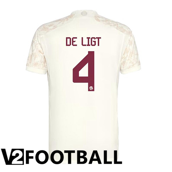 Bayern Munich de Ligt 4 Third Soccer Shirt Yellow 2023/2024