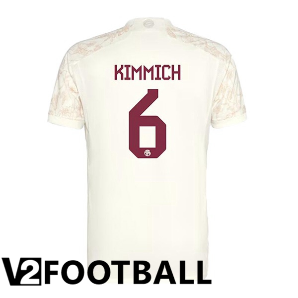 Bayern Munich Kimmich 6 Third Soccer Shirt Yellow 2023/2024