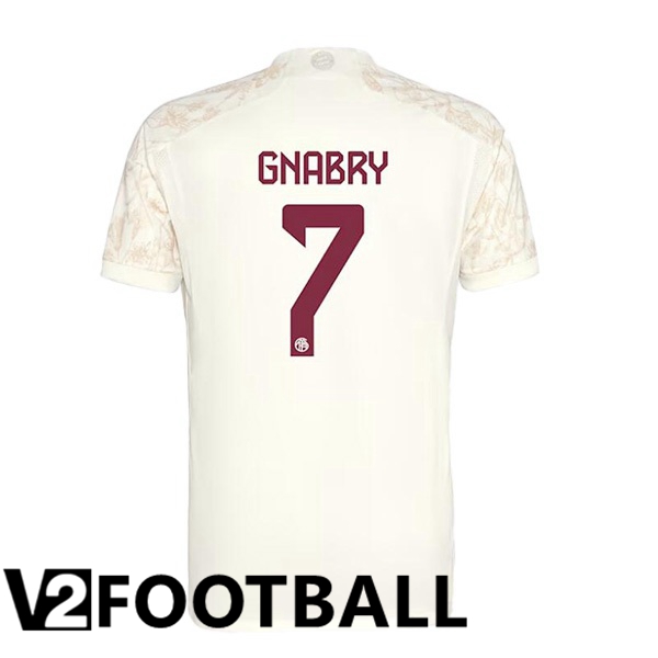 Bayern Munich Gnabry 7 Third Soccer Shirt Yellow 2023/2024
