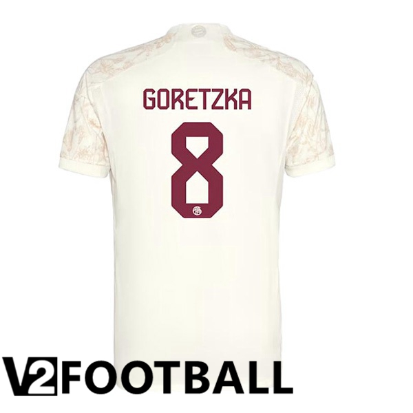 Bayern Munich Goretzka 8 Third Soccer Shirt Yellow 2023/2024