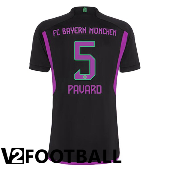 Bayern Munich Pavard 5 Away Soccer Shirt Black 2023/2024