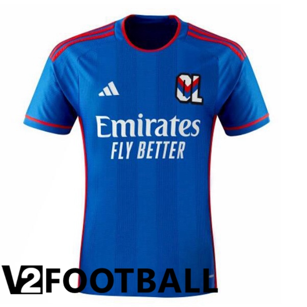 Lyon OL Away Soccer Shirt Blue 2023/2024