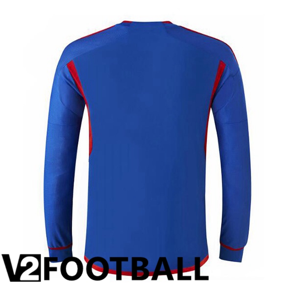 Lyon OL Away Soccer Shirt Long sleeve Blue 2023/2024