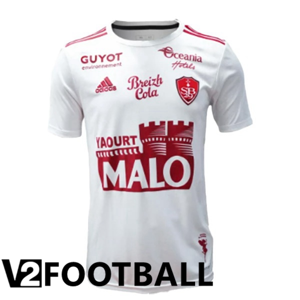 Stade Brestois Away Soccer Shirt White 2023/2024