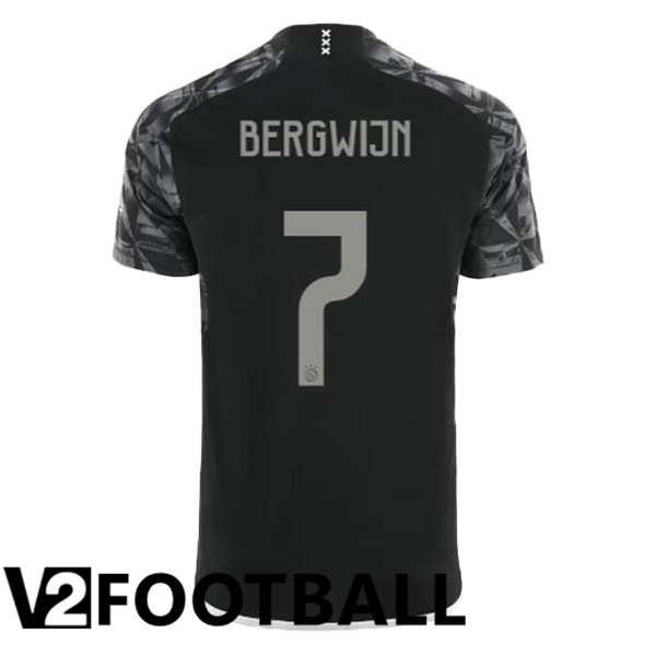 AFC Ajax Bergwijn 7 Third Soccer Shirt Black 2023/2024